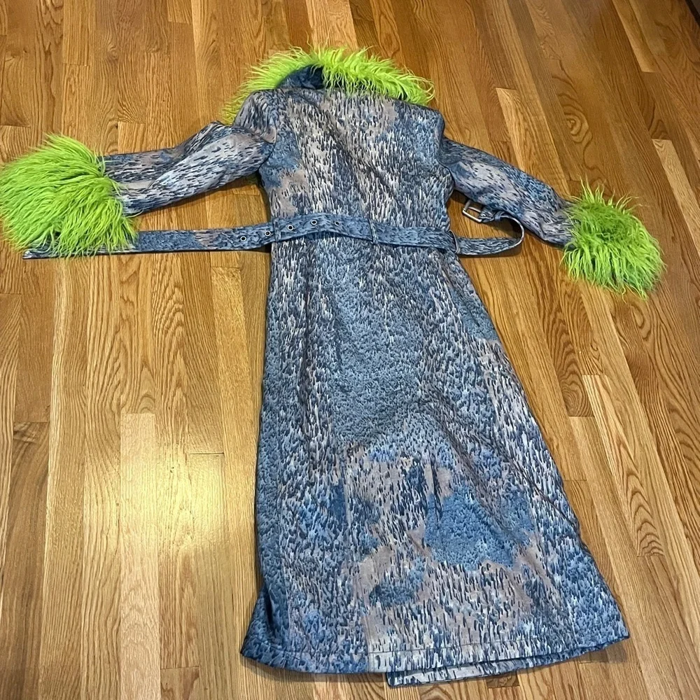 Diesel G-Roove Printed Trench Coat Size 38 or US 0-2  NWT
